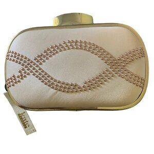 NWT KATE LANDRY CHAMPAGNE CLUTCH WITH REMOVABLE CHAIN